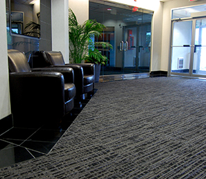 Sergenian's installed carpet and tile in a healthcare building