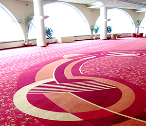 Sergenian's custom carpet design in the Monona Terrace